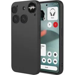 Coque arrière en silicone Phonesta Soft Silk pour Nothing Phone (3) - Noir