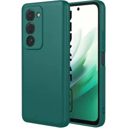 Coque arrière en silicone Phonesta Soft Silk pour Xiaomi Redmi 15 - Vert foncé