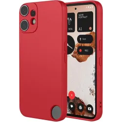 Coque arrière en silicone Phonesta Soft Silk pour Nothing CMF Phone 2 Pro - Rouge