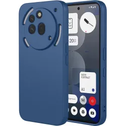 Coque arrière en silicone Phonesta Soft Silk pour Nothing Phone (3a) Pro - Bleu foncé