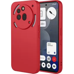 Coque arrière en silicone Phonesta Soft Silk pour Nothing Phone (3a) Pro - Rouge