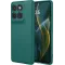 Coque arrière en silicone Phonesta Soft Silk pour Motorola Edge 60 Pro - Vert foncé