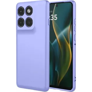 Coque arrière en silicone Phonesta Soft Silk pour Motorola Edge 60 Pro - Violet