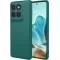 Coque arrière en silicone Phonesta Soft Silk pour Motorola Edge 60 / Edge 60 Fusion - Vert foncé