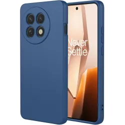 Coque arrière en silicone Phonesta Soft Silk pour OnePlus 13R - Bleu foncé