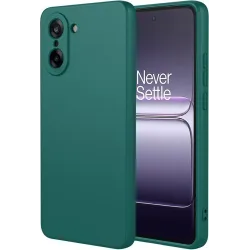 Coque arrière en silicone Phonesta Soft Silk pour OnePlus Nord CE5 - Vert foncé