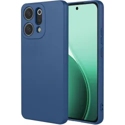Coque arrière en silicone Phonesta Soft Silk pour Oppo Reno14 - Bleu foncé