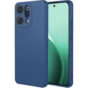 Coque arrière en silicone Phonesta Soft Silk pour Oppo Reno14 - Bleu foncé