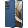 Coque arrière en silicone Phonesta Soft Silk pour Motorola Edge 50 - Bleu foncé 0