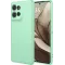 Coque arrière en silicone Phonesta Soft Silk pour Motorola Edge 50 - Vert matcha