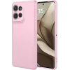 Coque arrière en silicone Phonesta Soft Silk pour Motorola Edge 50 - Rose 0
