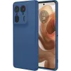 Coque arrière en silicone Phonesta Soft Silk pour Motorola Edge 50 Ultra - Bleu foncé 0