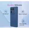 Coque arrière en silicone Phonesta Soft Silk pour Motorola Edge 50 Ultra - Violet 5