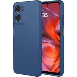 Coque arrière en silicone Phonesta Soft Silk pour Motorola Moto G05 / Moto E15 - Bleu foncé