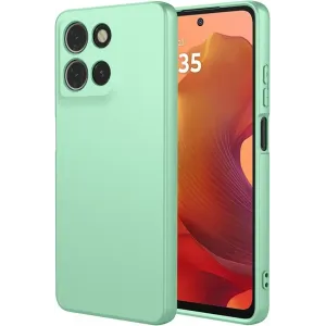 Coque arrière en silicone Phonesta Soft Silk pour Motorola Moto G17/G17 Power/G15/G15 Power - Vert matcha