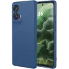 Coque arrière en silicone Phonesta Soft Silk pour Motorola Moto G35 - Bleu foncé 0