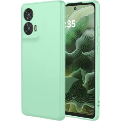 Coque arrière en silicone Phonesta Soft Silk pour Motorola Moto G35 - Vert matcha