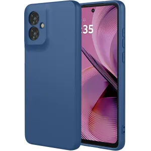 Coque arrière en silicone Phonesta Soft Silk pour Motorola Moto G55 - Bleu foncé