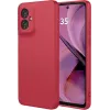 Coque arrière en silicone Phonesta Soft Silk pour Motorola Moto G55 - Rouge 0