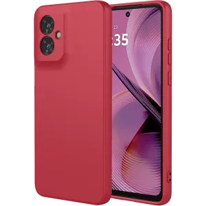 Coque arrière en silicone Phonesta Soft Silk pour Motorola Moto G55 - Rouge
