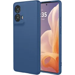 Coque arrière en silicone Phonesta Soft Silk pour Motorola Moto G85 - Bleu foncé