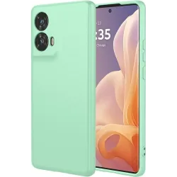 Coque arrière en silicone Phonesta Soft Silk pour Motorola Moto G85 - Vert matcha