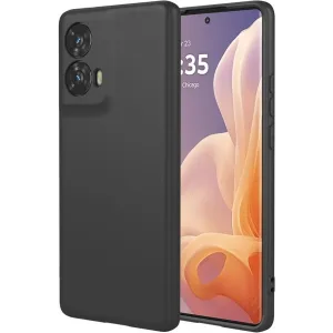 Coque arrière en silicone Phonesta Soft Silk pour Motorola Moto G85 - Noir