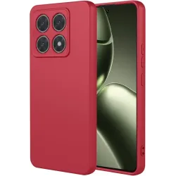 Coque arrière en silicone Phonesta Soft Silk pour Xiaomi 14T - Rouge