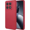 Coque arrière en silicone Phonesta Soft Silk pour Xiaomi 14T Pro - Rouge