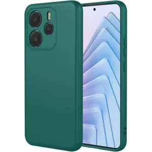 Coque arrière en silicone Phonesta Soft Silk pour Xiaomi Redmi Note 14 5G - Vert foncé