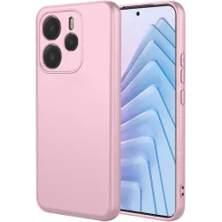 Coque arrière en silicone Phonesta Soft Silk pour Xiaomi Redmi Note 14 5G - Rose