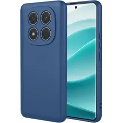 Coque arrière en silicone Phonesta Soft Silk pour Xiaomi Redmi Note 14 Pro 5G / Xiaomi Poco X7 - Bleu foncé