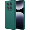 Coque arrière en silicone Phonesta Soft Silk pour Xiaomi Redmi Note 14 Pro 4G - Vert foncé