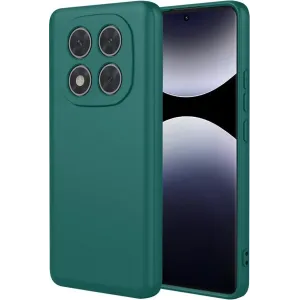 Coque arrière en silicone Phonesta Soft Silk pour Xiaomi Redmi Note 14 Pro 4G - Vert foncé