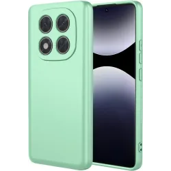 Coque arrière en silicone Phonesta Soft Silk pour Xiaomi Redmi Note 14 Pro 4G - Vert matcha