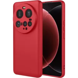 Coque arrière en silicone Phonesta Soft Silk pour Xiaomi 15 Ultra - Rouge