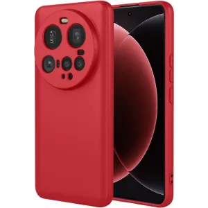 Coque arrière en silicone Phonesta Soft Silk pour Xiaomi 15 Ultra - Rouge