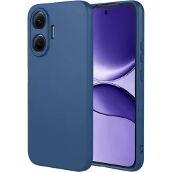 Coque arrière en silicone Phonesta Soft Silk pour Xiaomi Poco F7 - Bleu foncé