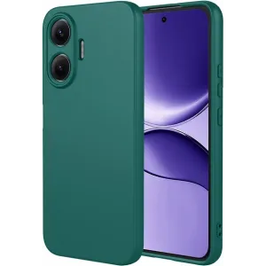 Coque arrière en silicone Phonesta Soft Silk pour Xiaomi Poco F7 - Vert foncé