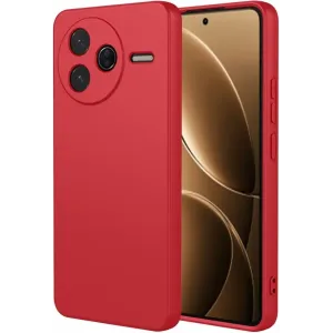 Coque arrière en silicone Phonesta Soft Silk pour Xiaomi Poco F7 Pro - Rouge