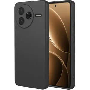 Coque arrière en silicone Phonesta Soft Silk pour Xiaomi Poco F7 Pro - Noir
