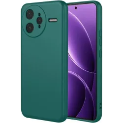 Coque arrière en silicone Phonesta Soft Silk pour Xiaomi Poco F7 Ultra - Vert foncé