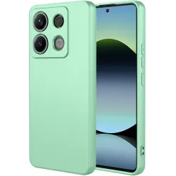 Coque arrière en silicone Phonesta Soft Silk pour Xiaomi Redmi Note 14S/13 Pro / Xiaomi Poco M6 Pro - Vert matcha