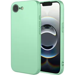 Coque arrière en silicone Phonesta Soft Silk pour Apple iPhone 17e/16e - Vert matcha