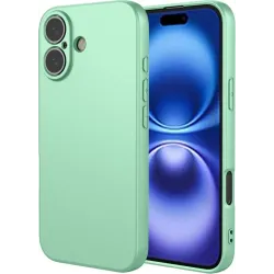 Coque arrière en silicone Phonesta Soft Silk pour Apple iPhone 17 - Vert matcha