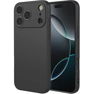 Coque arrière en silicone Phonesta Soft Silk pour Apple iPhone 17 Pro - Noir
