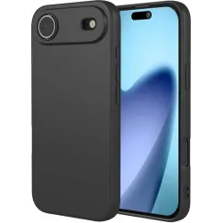 Coque arrière en silicone Phonesta Soft Silk pour Apple iPhone Air - Noir