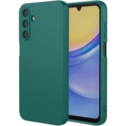 Coque arrière en silicone Phonesta Soft Silk pour Samsung Galaxy A17 - Vert foncé