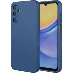 Coque arrière en silicone Phonesta Soft Silk pour Samsung Galaxy A56 - Bleu foncé