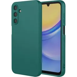 Coque arrière en silicone Phonesta Soft Silk pour Samsung Galaxy A56 - Vert foncé